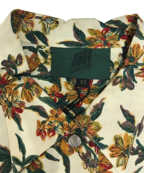 JUNIOR GAULTIER（ジュニアゴルチエ）JUNIOR GAULTIER (ジュニアゴルチエ) 総柄シャツワンピース ベージュ サイズ:40の古着・服飾アイテム