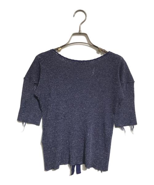 Acne studios（アクネ ストゥディオズ）Acne studios (アクネ ストゥディオズ) ダメージ加工ラメニット グレー サイズ:Sの古着・服飾アイテム