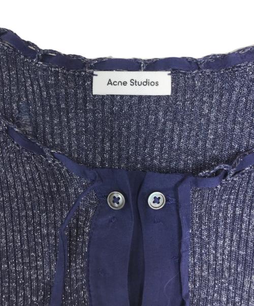 Acne studios（アクネ ストゥディオズ）Acne studios (アクネ ストゥディオズ) ダメージ加工ラメニット グレー サイズ:Sの古着・服飾アイテム