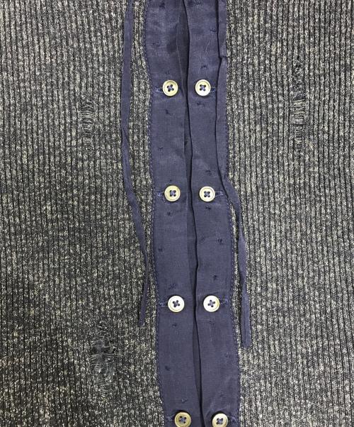 Acne studios（アクネ ストゥディオズ）Acne studios (アクネ ストゥディオズ) ダメージ加工ラメニット グレー サイズ:Sの古着・服飾アイテム