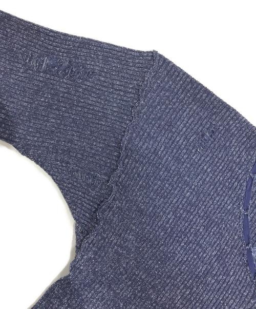 Acne studios（アクネ ストゥディオズ）Acne studios (アクネ ストゥディオズ) ダメージ加工ラメニット グレー サイズ:Sの古着・服飾アイテム