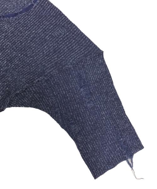 Acne studios（アクネ ストゥディオズ）Acne studios (アクネ ストゥディオズ) ダメージ加工ラメニット グレー サイズ:Sの古着・服飾アイテム