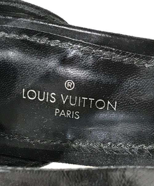 LOUIS VUITTON（ルイ ヴィトン）LOUIS VUITTON (ルイ ヴィトン) ウェッジソールサンダル ブラック サイズ:37の古着・服飾アイテム
