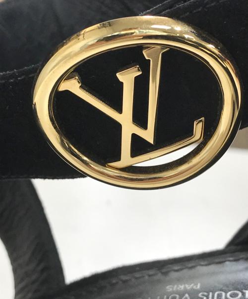 LOUIS VUITTON（ルイ ヴィトン）LOUIS VUITTON (ルイ ヴィトン) ウェッジソールサンダル ブラック サイズ:37の古着・服飾アイテム