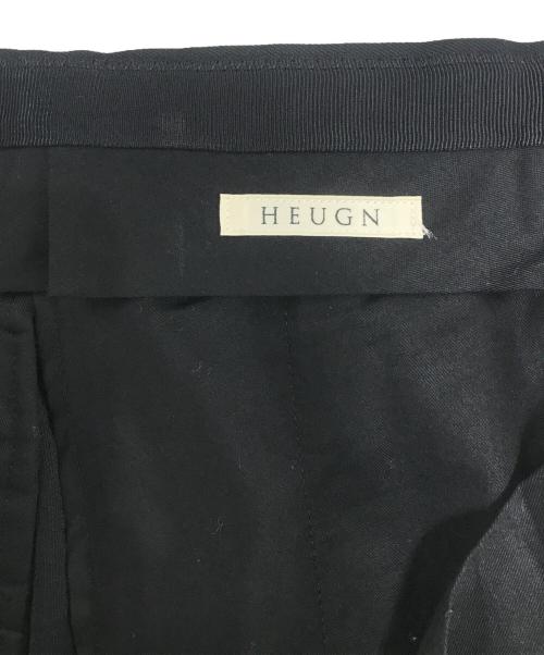 HEUGN（ユーゲン）HEUGN (ユーゲン) GEORGE ウールギャバジン2Pテーパードパンツ ブラック サイズ:1の古着・服飾アイテム
