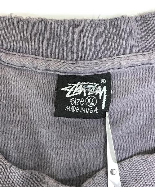 stussy（ステューシー）stussy (ステューシー) ロゴプリントTシャツ グレー サイズ:XLの古着・服飾アイテム
