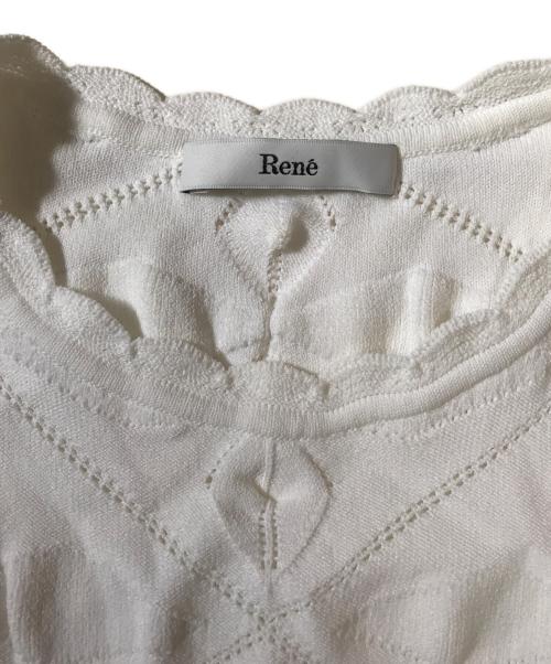 Rene（ルネ）Rene (ルネ) ノースリーブワンピース ホワイト サイズ:34の古着・服飾アイテム