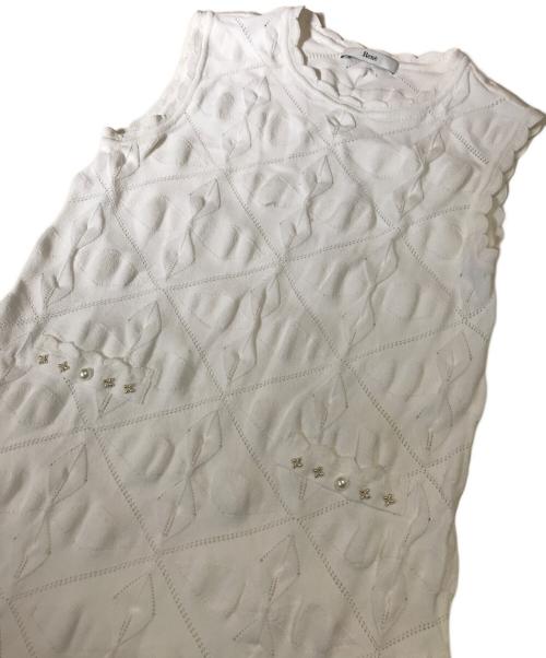 Rene（ルネ）Rene (ルネ) ノースリーブワンピース ホワイト サイズ:34の古着・服飾アイテム