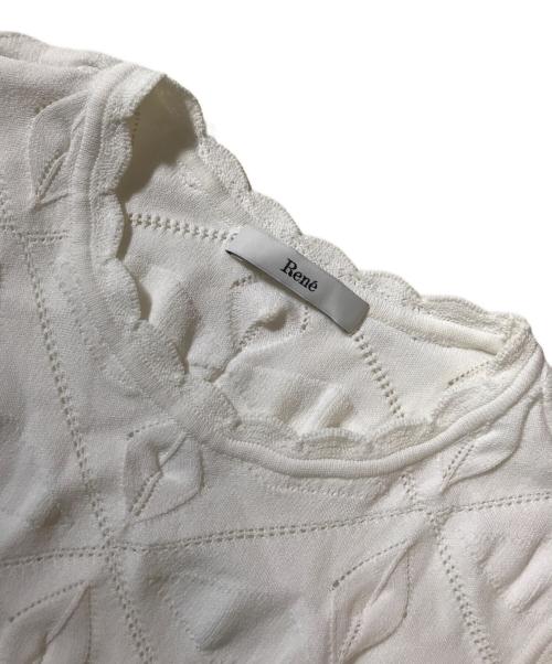 Rene（ルネ）Rene (ルネ) ノースリーブワンピース ホワイト サイズ:34の古着・服飾アイテム