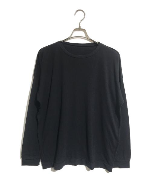 MITTAN（ミッタン）MITTAN (ミッタン) 強撚絹袖糸ワイド長袖 ネイビー サイズ:4の古着・服飾アイテム