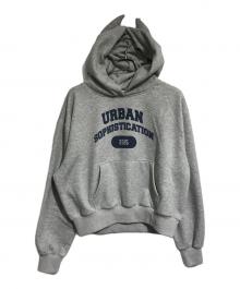 FEEELS FAMOUS×urban Sophistication（フィールズ・フェイマス×アーバンソフィスティケーション）の古着「Devil CollegueHoodie」｜グレー