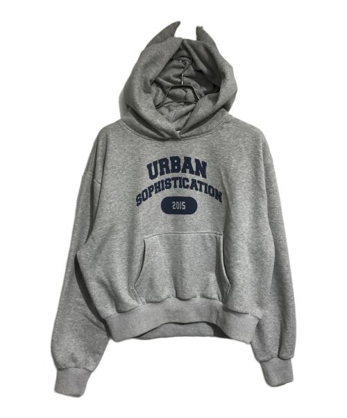 FEEELS FAMOUS（フィールズ・フェイマス）FEEELS FAMOUS (フィールズ・フェイマス) urban Sophistication (アーバンソフィスティケーション) Devil CollegueHoodie グレー サイズ:Sの古着・服飾アイテム
