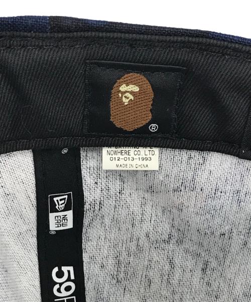 New Era（ニューエラ）New Era (ニューエラ) A BATHING APE (アベイシングエイプ) カモフラキャップ ネイビー サイズ:8の古着・服飾アイテム