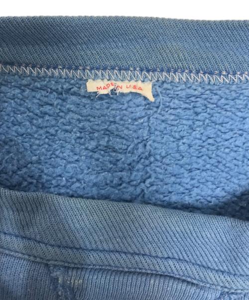 VINTAGE（ヴィンテージ）VINTAGE (ヴィンテージ) 前Vフロッキープリントスウェット スカイブルー サイズ:表記なしの古着・服飾アイテム
