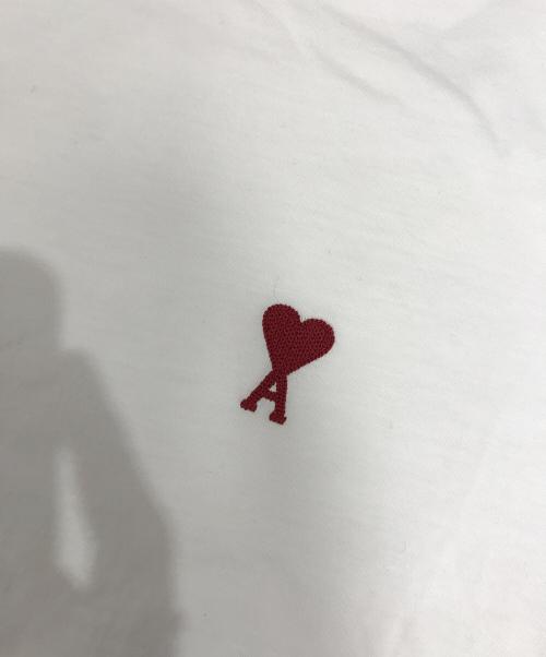 AMI Alexandre Mattiussi（アミアレクサンドルマテュッシ）AMI Alexandre Mattiussi (アミアレクサンドルマテュッシ) ロゴ刺繍 ロングスリーブカットソー ホワイト サイズ:Sの古着・服飾アイテム