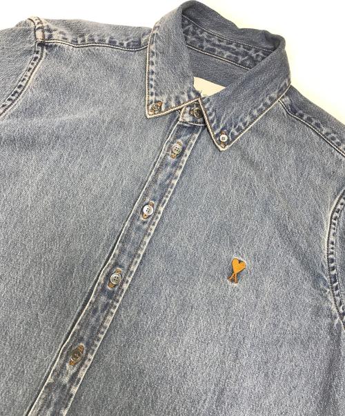 AMI Alexandre Mattiussi（アミアレクサンドルマテュッシ）AMI Alexandre Mattiussi (アミアレクサンドルマテュッシ) Ami de Coeurデニムシャツ インディゴ サイズ:Sの古着・服飾アイテム