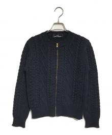 tricot COMME des GARCONS（トリココムデギャルソン）の古着「ケーブルニットカーディガン」｜ネイビー