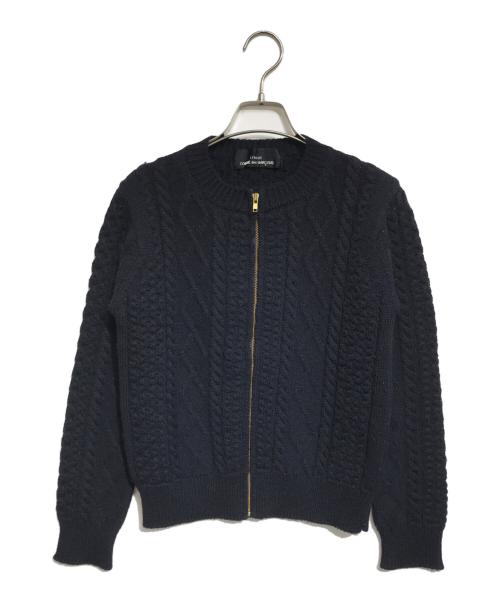 tricot COMME des GARCONS（トリココムデギャルソン）tricot COMME des GARCONS (トリココムデギャルソン) ケーブルニットカーディガン ネイビー サイズ:表記なしの古着・服飾アイテム