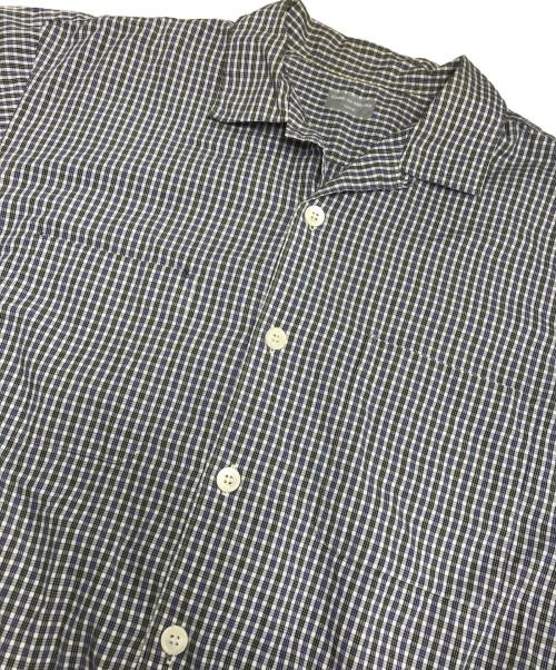 COMME des GARCONS HOMME（コムデギャルソン オム）COMME des GARCONS HOMME (コムデギャルソン オム) S/S開襟チェックシャツ ネイビー サイズ:表記なしの古着・服飾アイテム