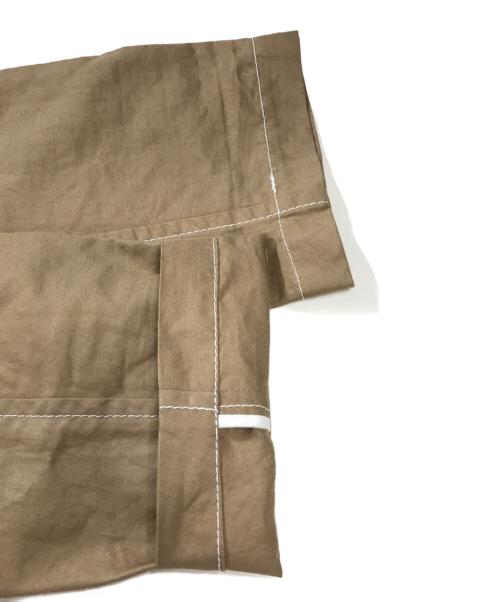 tricot COMME des GARCONS（トリココムデギャルソン）tricot COMME des GARCONS (トリココムデギャルソン) レース切替ノーカラージャケット ベージュ サイズ:Sの古着・服飾アイテム