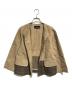tricot COMME des GARCONS（トリココムデギャルソン）の古着「レース切替ノーカラージャケット」｜ベージュ