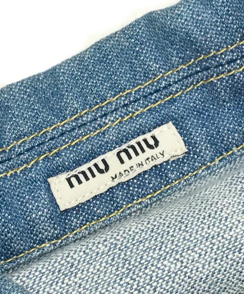 MIU MIU（ミュウミュウ）MIU MIU (ミュウミュウ) デニムトラッカージャケット インディゴ サイズ:40の古着・服飾アイテム