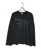 COMME des GARCONSコムデギャルソン）の古着「メッセージプリントニット」｜ブラック