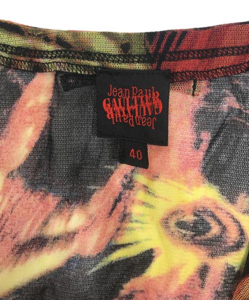 Jean Paul GAULTIER（ジャンポールゴルチェ）Jean Paul GAULTIER (ジャンポールゴルチェ) パワーネットカーディガン レッド サイズ:40の古着・服飾アイテム