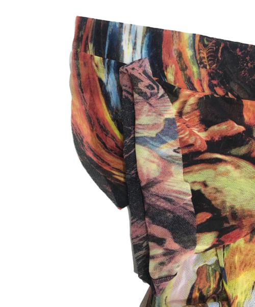 Jean Paul GAULTIER（ジャンポールゴルチェ）Jean Paul GAULTIER (ジャンポールゴルチェ) パワーネットカーディガン レッド サイズ:40の古着・服飾アイテム