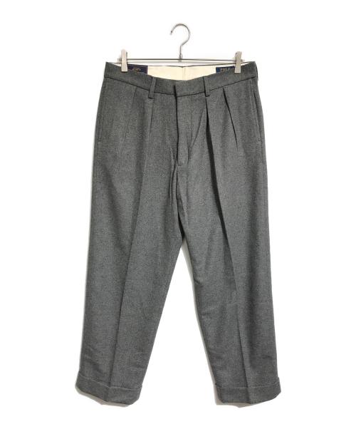 POLO RALPH LAUREN（ポロ・ラルフローレン）POLO RALPH LAUREN (ポロ・ラルフローレン) フランネル2タックパンツ グレー サイズ:32/32 未使用品の古着・服飾アイテム