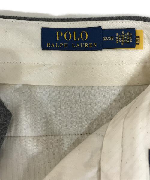 POLO RALPH LAUREN（ポロ・ラルフローレン）POLO RALPH LAUREN (ポロ・ラルフローレン) フランネル2タックパンツ グレー サイズ:32/32 未使用品の古着・服飾アイテム