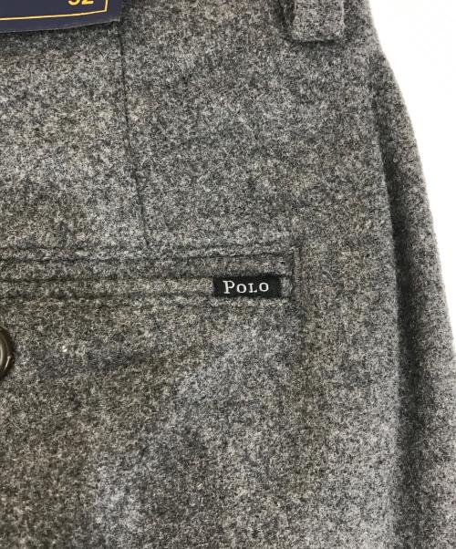 POLO RALPH LAUREN（ポロ・ラルフローレン）POLO RALPH LAUREN (ポロ・ラルフローレン) フランネル2タックパンツ グレー サイズ:32/32 未使用品の古着・服飾アイテム