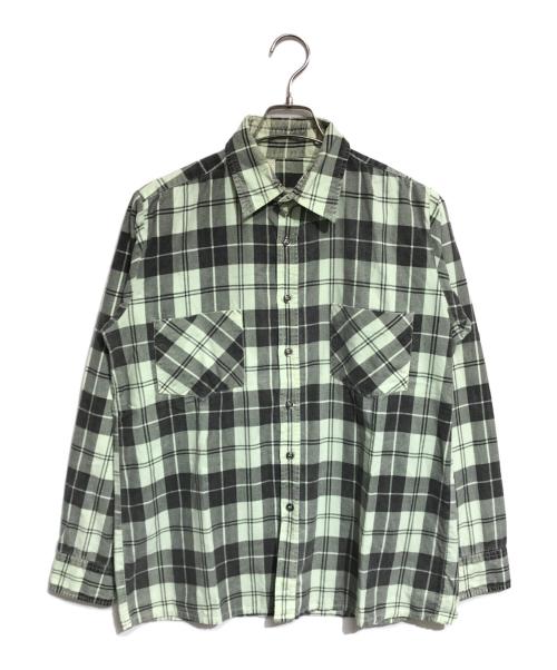 N.HOOLYWOOD（エヌ ハリウッド）N.HOOLYWOOD (エヌ ハリウッド) ターゲットネルシャツ 黄緑 サイズ:Sの古着・服飾アイテム