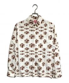 A BATHING APE（アベイシングエイプ）の古着「ユニオンジャックエイプヘッドシャツ」｜ホワイト×ブラウン