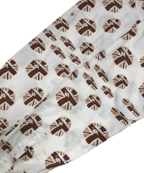 A BATHING APE（アベイシングエイプ）A BATHING APE (アベイシングエイプ) ユニオンジャックエイプヘッドシャツ ホワイト×ブラウン サイズ:Lの古着・服飾アイテム