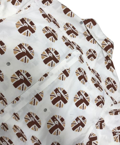 A BATHING APE（アベイシングエイプ）A BATHING APE (アベイシングエイプ) ユニオンジャックエイプヘッドシャツ ホワイト×ブラウン サイズ:Lの古着・服飾アイテム