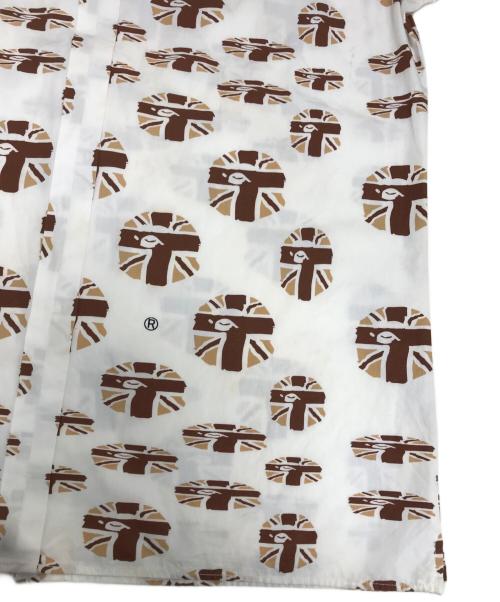 A BATHING APE（アベイシングエイプ）A BATHING APE (アベイシングエイプ) ユニオンジャックエイプヘッドシャツ ホワイト×ブラウン サイズ:Lの古着・服飾アイテム