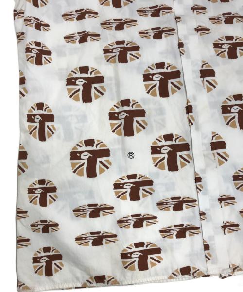 A BATHING APE（アベイシングエイプ）A BATHING APE (アベイシングエイプ) ユニオンジャックエイプヘッドシャツ ホワイト×ブラウン サイズ:Lの古着・服飾アイテム