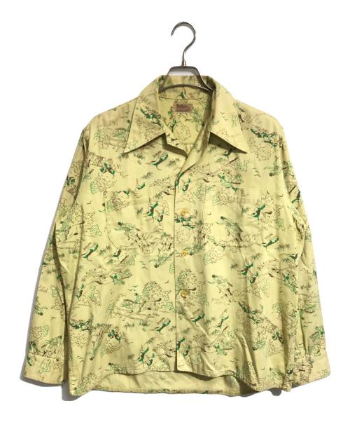 Marlboro Sportswear（マルボロスポーツウェア）Marlboro Sportswear (マルボロスポーツウェア) 長袖シャツ イエロー サイズ:Lの古着・服飾アイテム