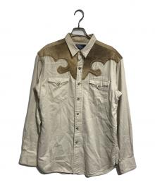 POLO RALPH LAUREN（ポロ・ラルフローレン）の古着「コットンサテンウエスタンシャツ」｜カーキ