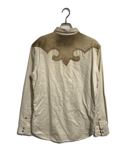 POLO RALPH LAUREN（ポロ・ラルフローレン）POLO RALPH LAUREN (ポロ・ラルフローレン) コットンサテンウエスタンシャツ カーキ サイズ:Lの古着・服飾アイテム