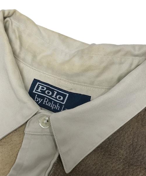 POLO RALPH LAUREN（ポロ・ラルフローレン）POLO RALPH LAUREN (ポロ・ラルフローレン) コットンサテンウエスタンシャツ カーキ サイズ:Lの古着・服飾アイテム