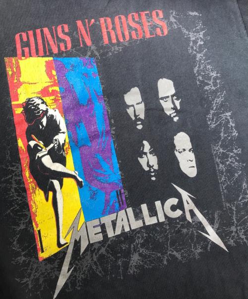 バンドTシャツ（バンドTシャツ）バンドTシャツ (バンドTシャツ) 90s METALLICA×GUNS N'ROSES(メタリカ × ガンズ・アンド・ローゼズ) バンドTシャツ ブラック サイズ:Lの古着・服飾アイテム