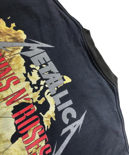 バンドTシャツ（バンドTシャツ）バンドTシャツ (バンドTシャツ) 90s METALLICA×GUNS N'ROSES(メタリカ × ガンズ・アンド・ローゼズ) バンドTシャツ ブラック サイズ:Lの古着・服飾アイテム