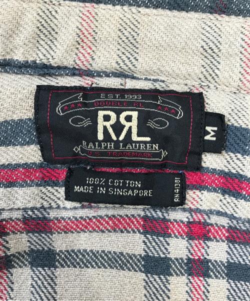 RRL（ダブルアールエル）RRL (ダブルアールエル) チェックネルシャツ ベージュ サイズ:Mの古着・服飾アイテム