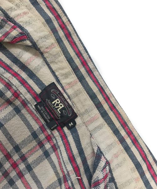 RRL（ダブルアールエル）RRL (ダブルアールエル) チェックネルシャツ ベージュ サイズ:Mの古着・服飾アイテム