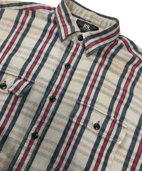 RRL（ダブルアールエル）RRL (ダブルアールエル) チェックネルシャツ ベージュ サイズ:Mの古着・服飾アイテム