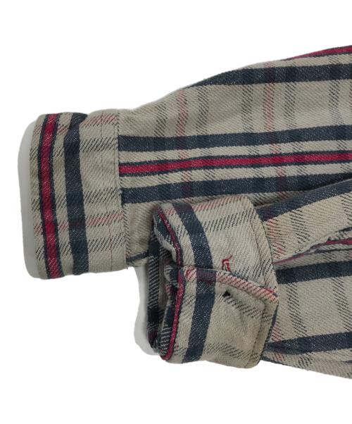 RRL（ダブルアールエル）RRL (ダブルアールエル) チェックネルシャツ ベージュ サイズ:Mの古着・服飾アイテム