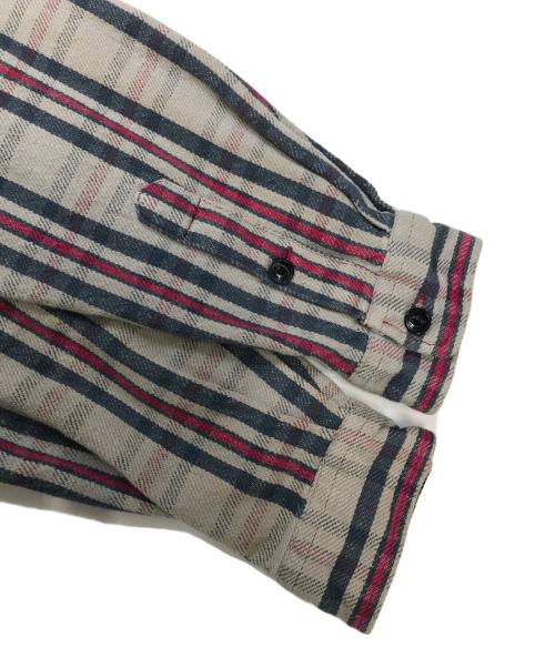 RRL（ダブルアールエル）RRL (ダブルアールエル) チェックネルシャツ ベージュ サイズ:Mの古着・服飾アイテム