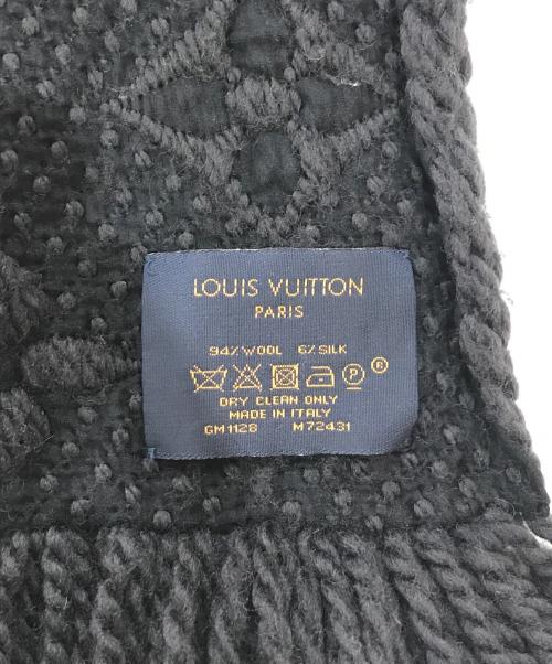 LOUIS VUITTON（ルイ ヴィトン）LOUIS VUITTON (ルイ ヴィトン) エシャルプ ロゴマニア マフラー ブラック サイズ:表記なしの古着・服飾アイテム